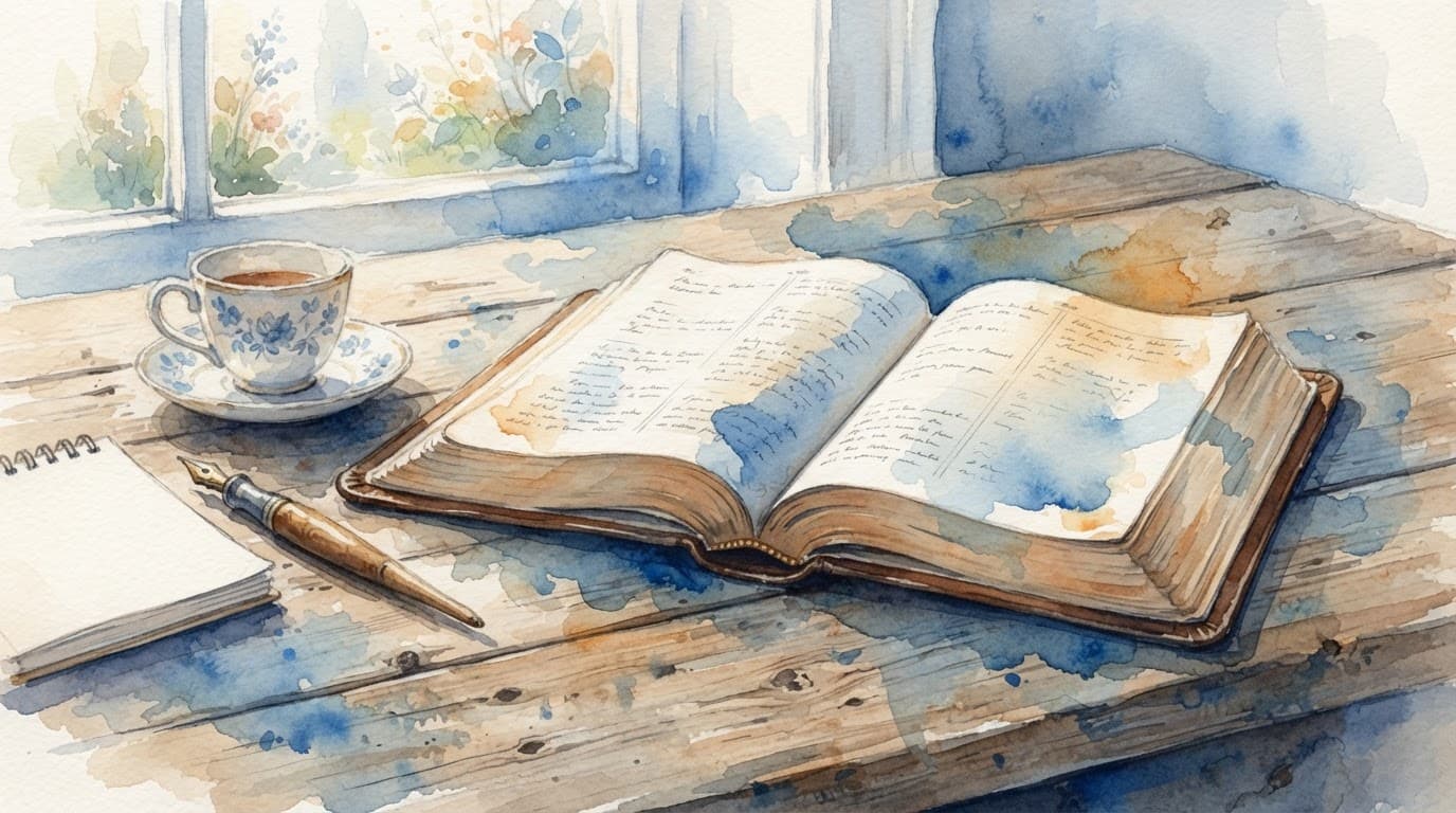 Open Bible illustrating what is the gospel, with soft blue accents and gentle light.