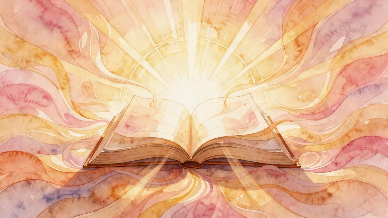 Born again meaning illustrated by an open Bible and light